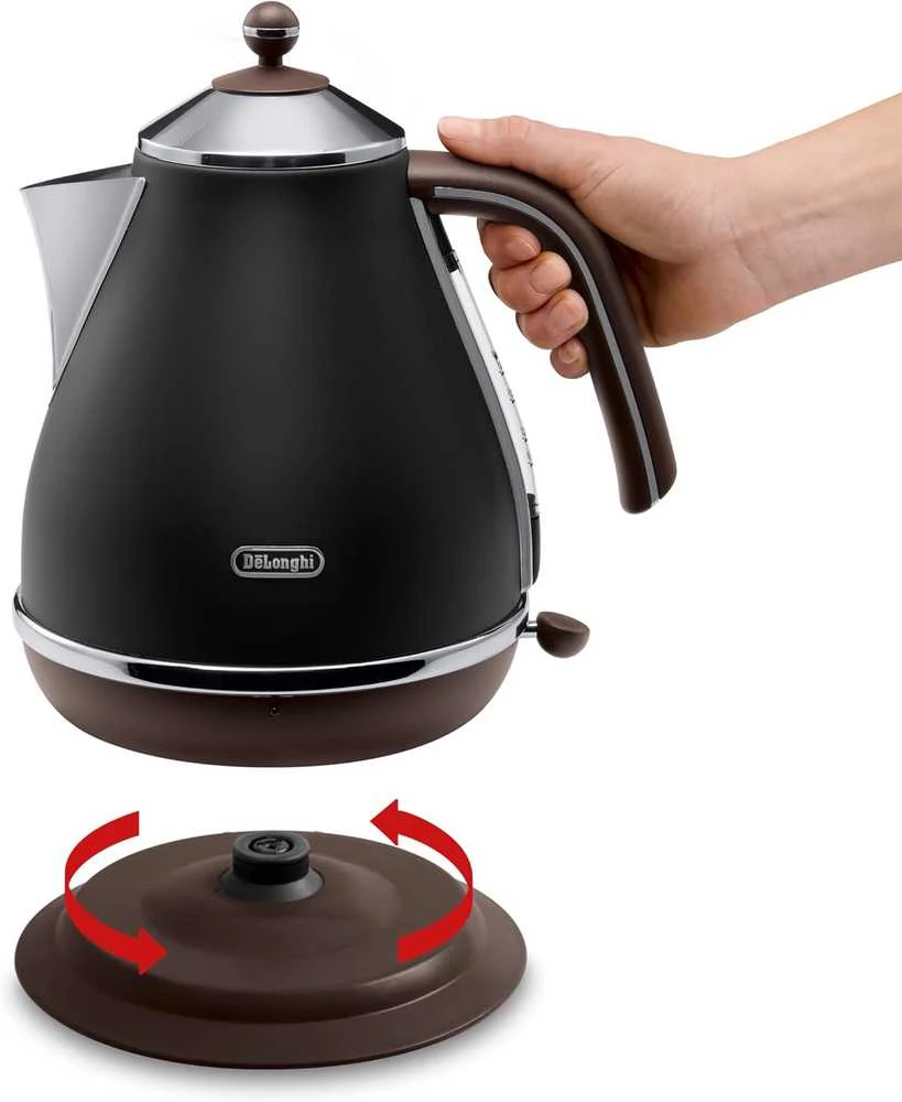 De'Longhi elektrinis virdulys 1,7 l, nerūdijančio plieno korpusas, 2400 W, juodas, KBOV2001.BK