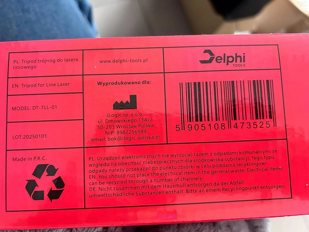 Delphi aliumininis stovas kryžminiam lazeriui, 150 cm, 5/8 col. sriegis, AH0005T010W