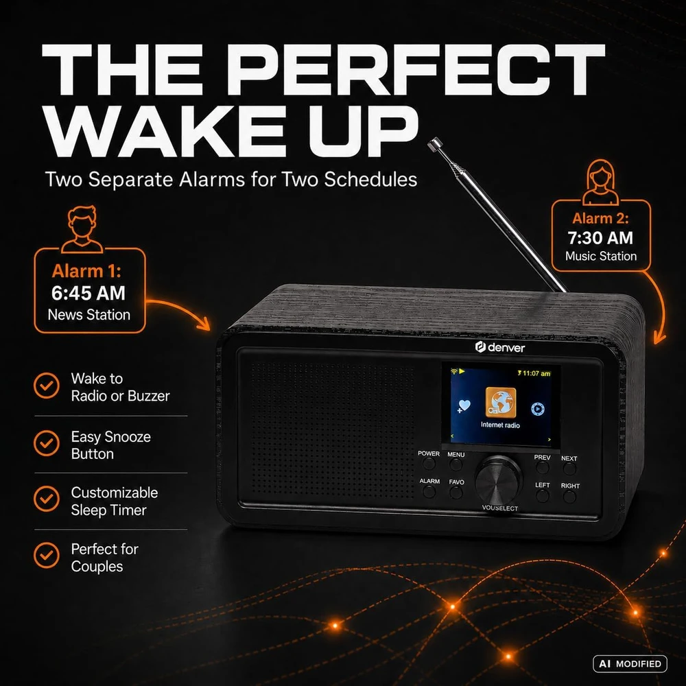 Denver internetinis radijas, 2 W RMS, DIR-200