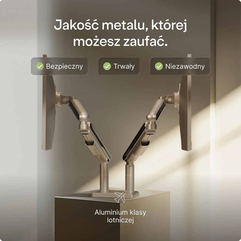 Desktronic Monitoriaus laikiklis dvigubas Juodas