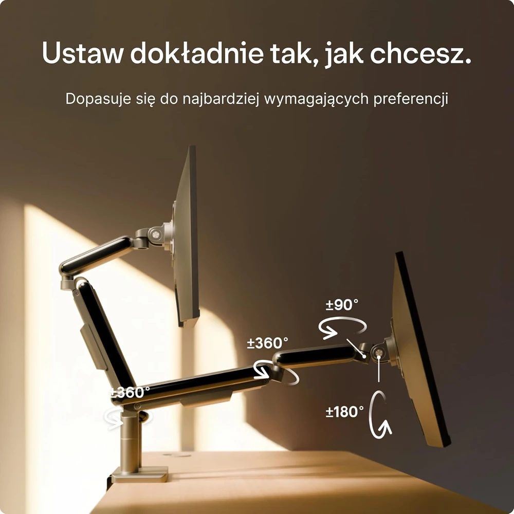 Desktronic Monitoriaus laikiklis dvigubas Juodas