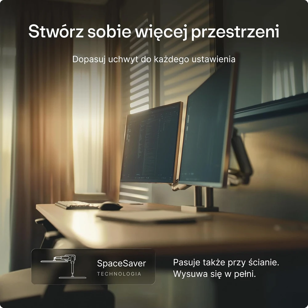 Desktronic Monitoriaus laikiklis dvigubas Juodas