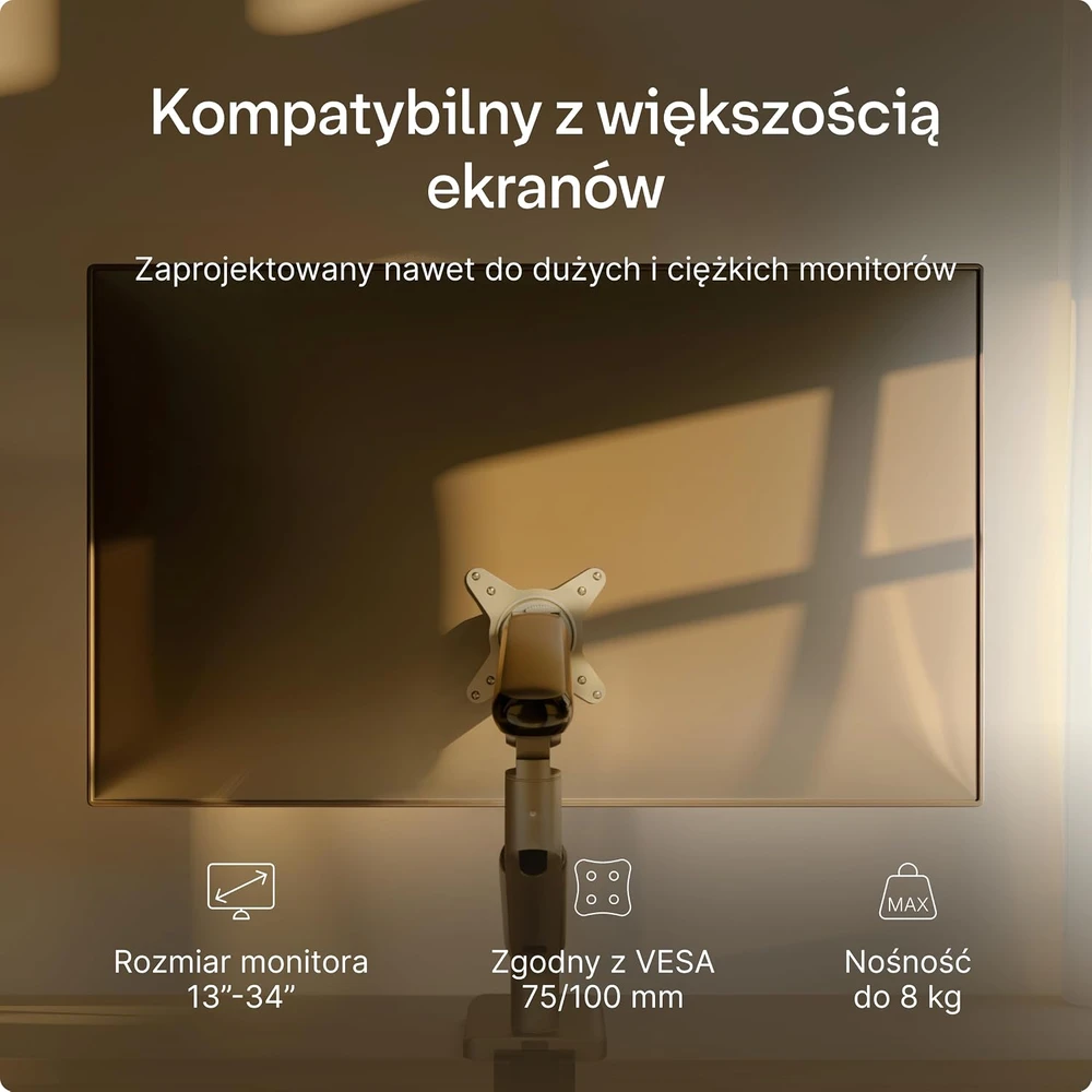 Desktronic Monitoriaus laikiklis viengubas Juodas