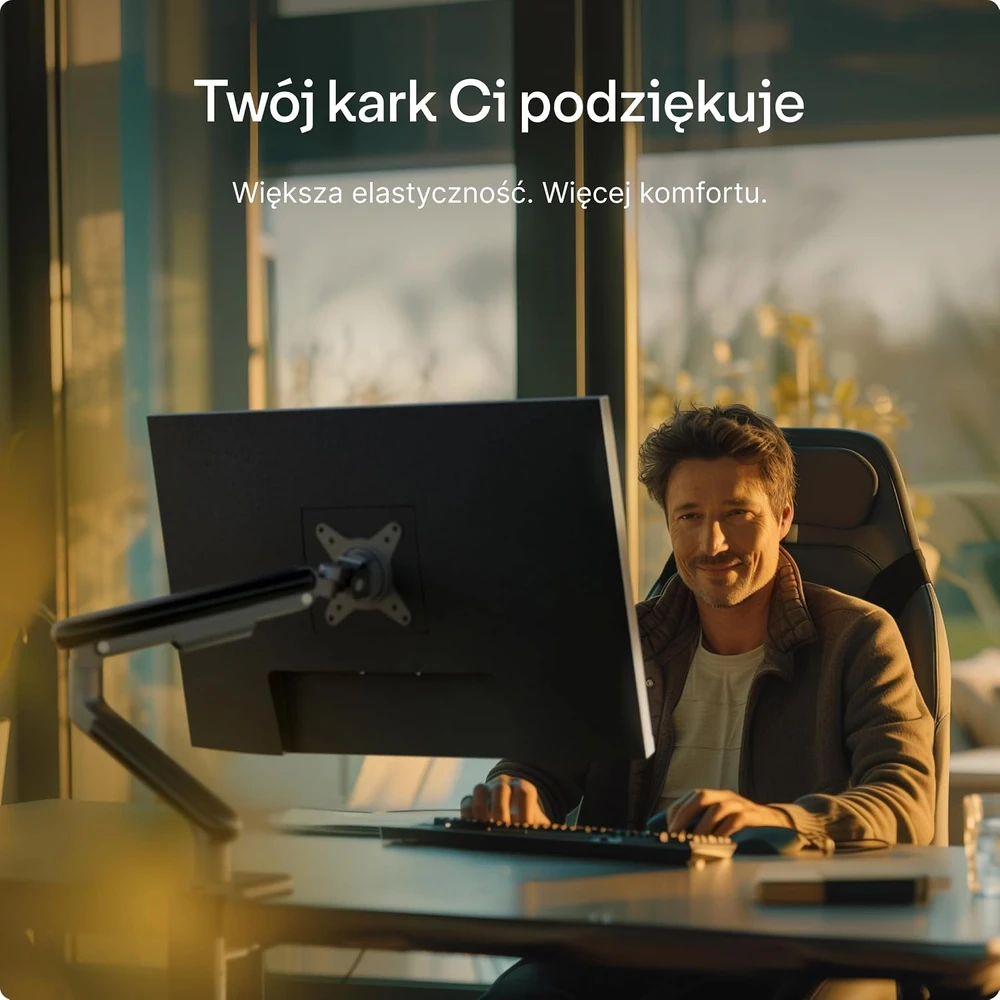 Desktronic Monitoriaus laikiklis viengubas Juodas