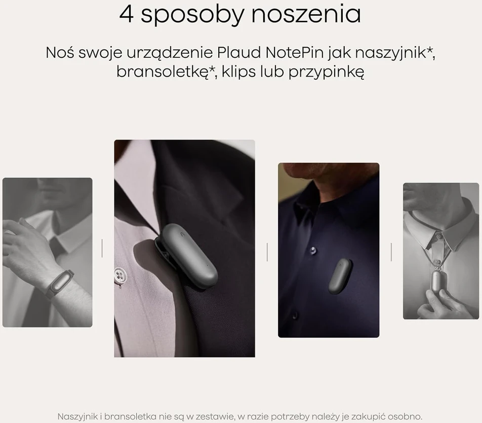 Diktofonas Plaud skaitmeninis dyktafonas su AI, 64 GB atmintimi, Bluetooth ryšiu, NotePin NB-100