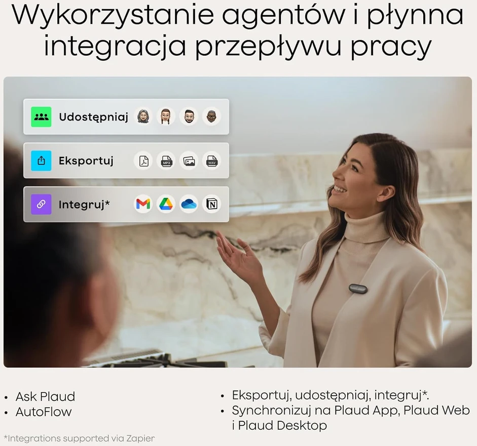 Diktofonas Plaud skaitmeninis dyktofonas NotePin S su 64 GB atmintimi, AI transkripcija, fizinis mygtukas, modelis PN0210