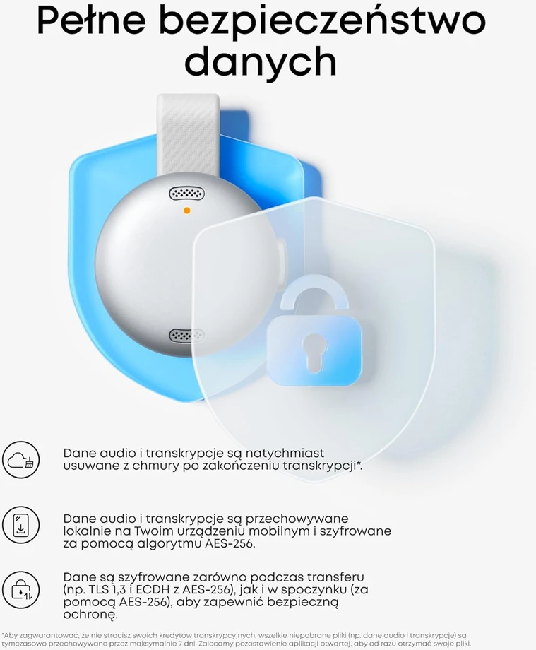 Diktofonas soundcore skaitmeninis diktafonas su dirbtinio intelekto transkripcijos funkcija, USB-C, 8 GB, D3200