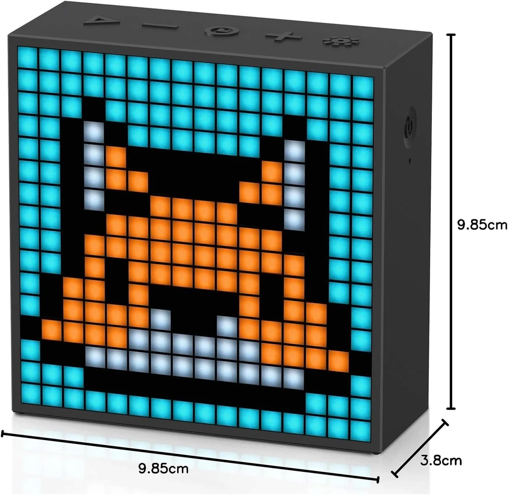 Divoom Bluetooth nešiojamas garsiakalbis su LED ekranu, 6 W galia, juodas, 90100058091