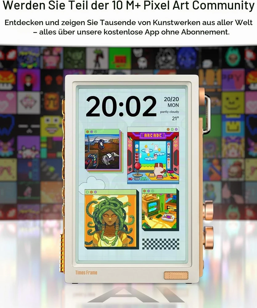 Divoom skaitmeninis nuotraukų rėmelis Times Frame, 10,1 col., Wi-Fi, 64 GB
