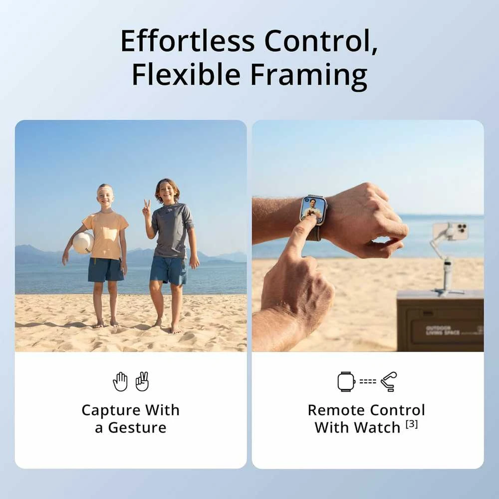 DJI Osmo Mobile 7 trijų ašių išmanusis telefono stabilizatorius su ActiveTrack 7.0, integruotu stovu ir ShotGuides funkcija