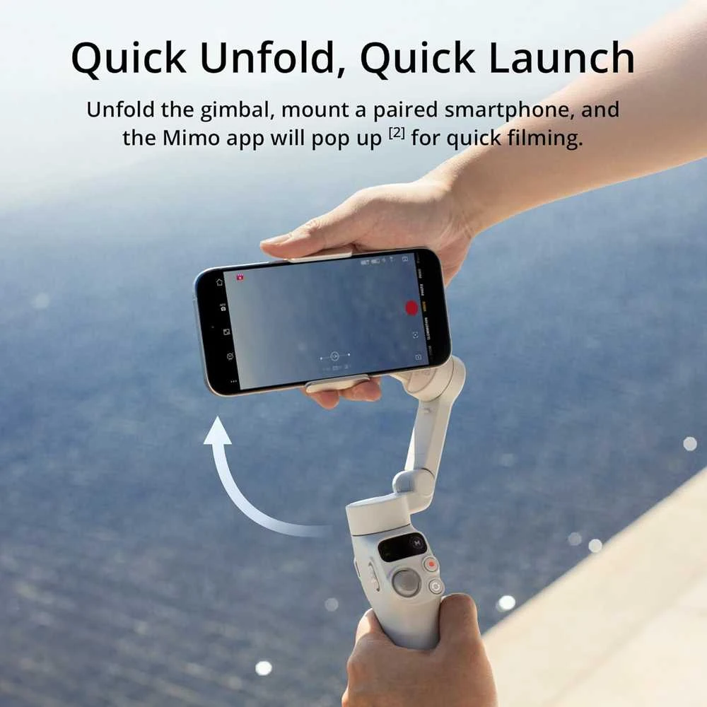 DJI Osmo Mobile 7 trijų ašių išmanusis telefono stabilizatorius su ActiveTrack 7.0, integruotu stovu ir ShotGuides funkcija