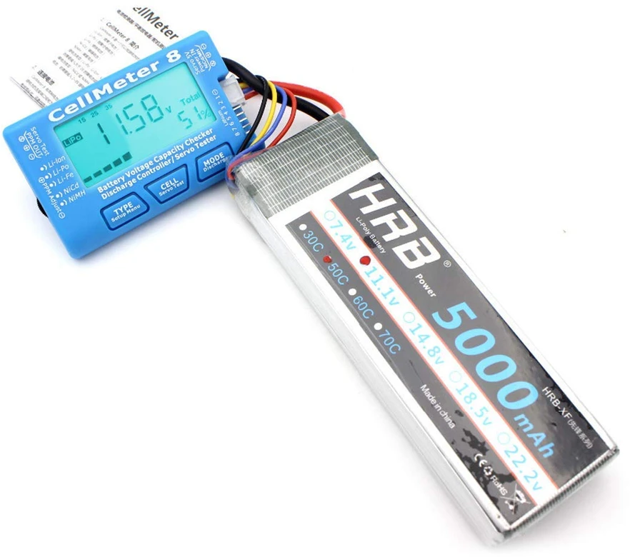 DollaTek akumuliatorių talpos ir įtampos testeris CellMeter 8 LiPo, LiFe, Li-Ion, NiMH, NiCd