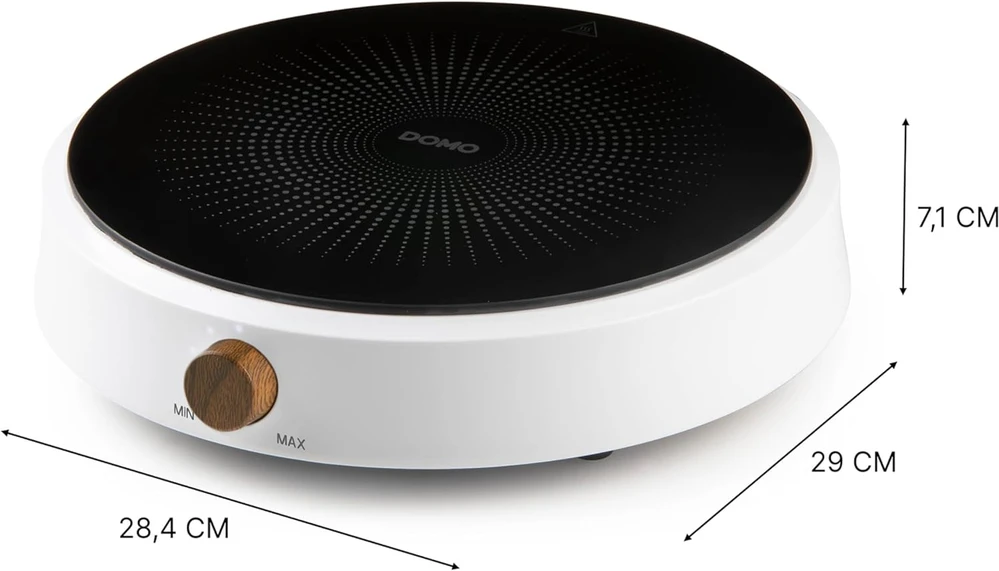 DOMO indukcinė kaitlentė, apvali, 2000 W, keraminis paviršius, DO30112IP modelis