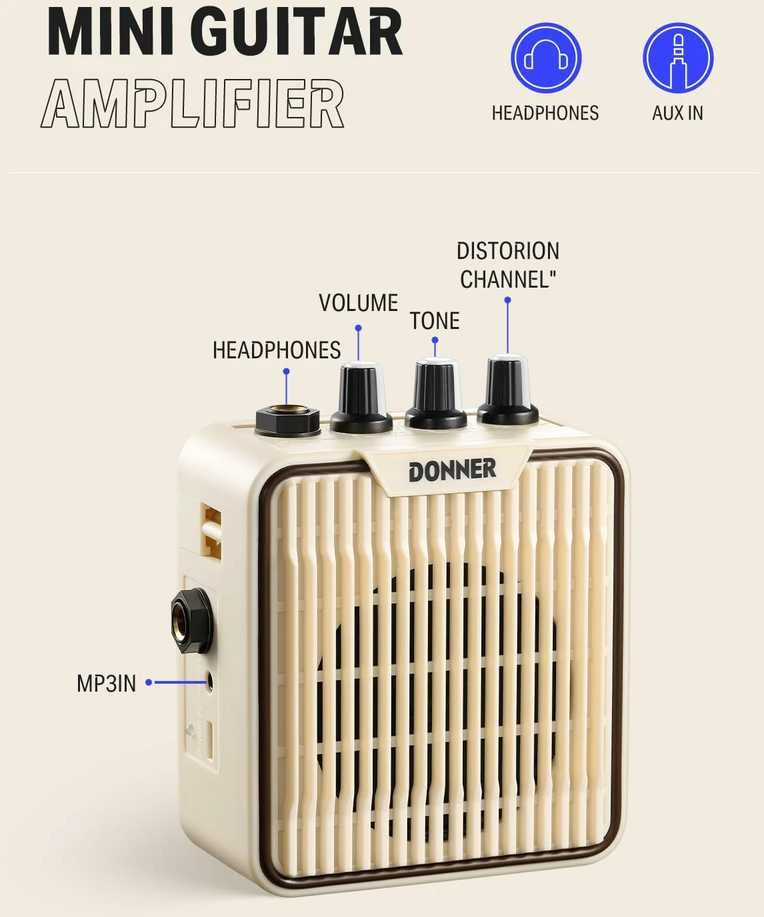 Donner Vaikiškos elektrinės gitaros komplektas
