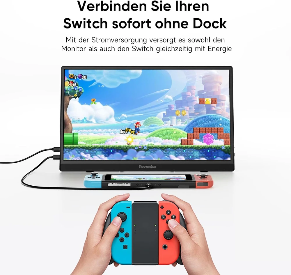 Dopesplay nešiojamasis monitorius 15,6 col. FHD IPS 60 Hz su USB-C, DR1563