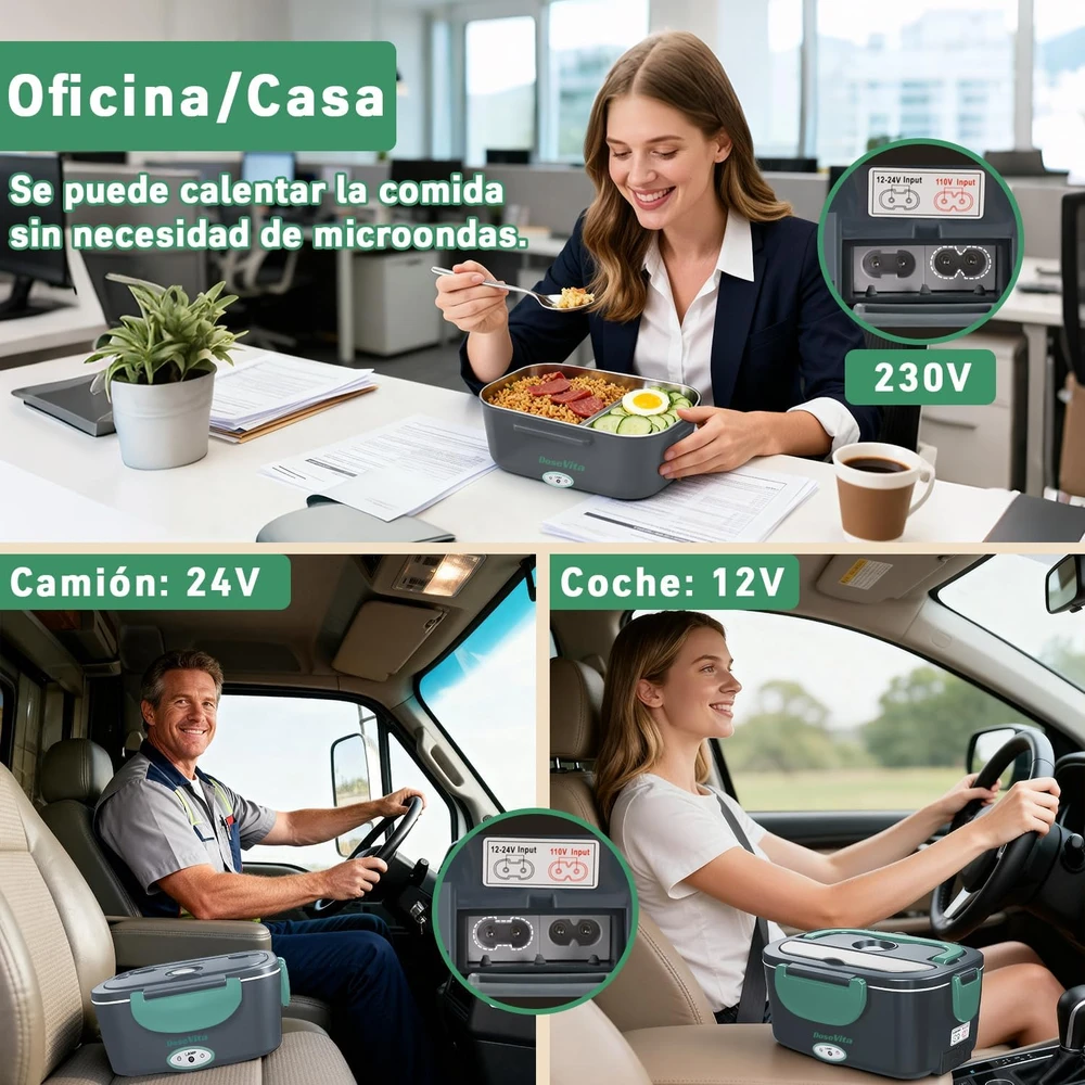 Dosevita elektrinė pietų dėžutė 80 W, 1,5 l, 3 viename, B0CFQ8YVQQ