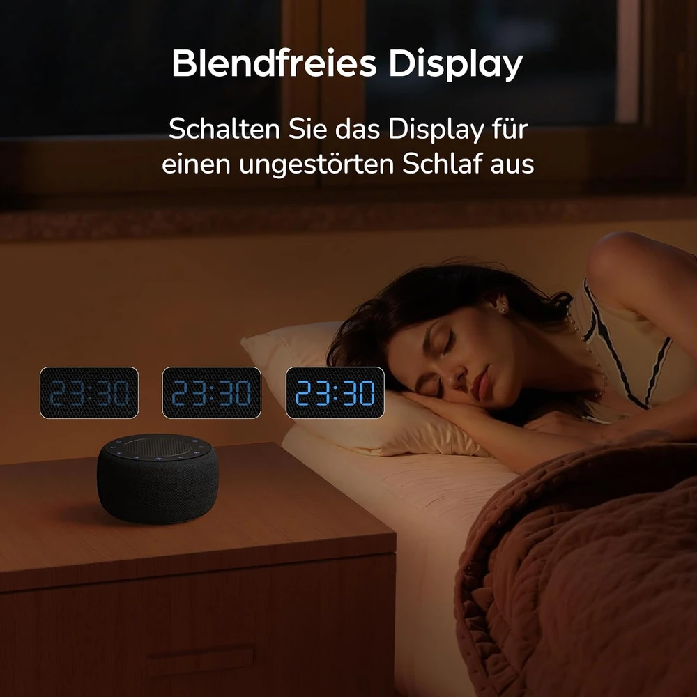 DOUMOSH skaitmeninis radijo žadintuvas su Bluetooth 5.0, 5 W garsiakalbiu ir naktine lempute DEBK11B
