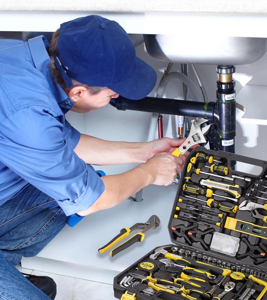 DOWELL 168 dalių mechaninių įrankių rinkinys su laikymo dėže HYT168 A