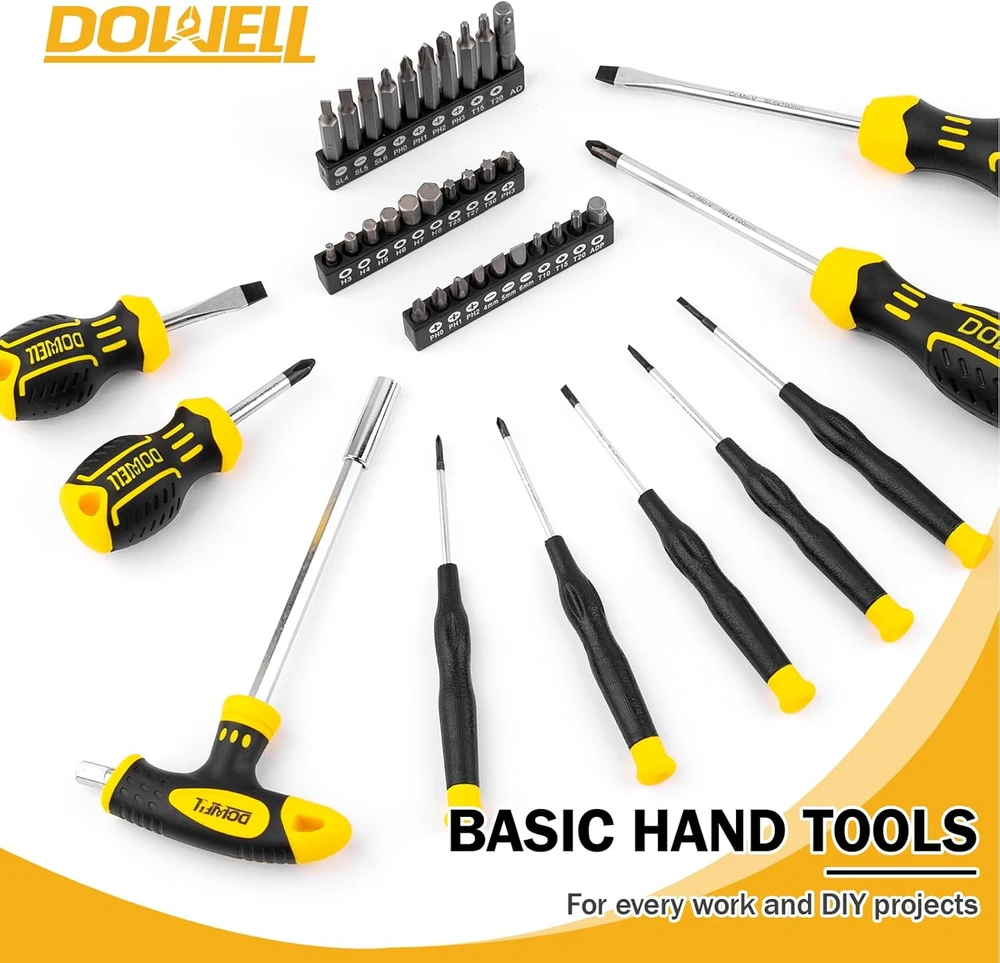 DOWELL 168 dalių mechaninių įrankių rinkinys su laikymo dėže HYT168 A