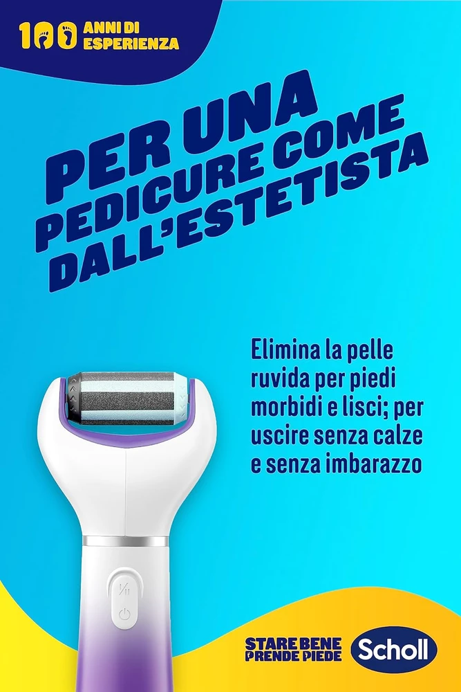 Dr. Scholl's elektrinė pėdų dildė ExpertCare, 17.5 cm, balta ir violetinė