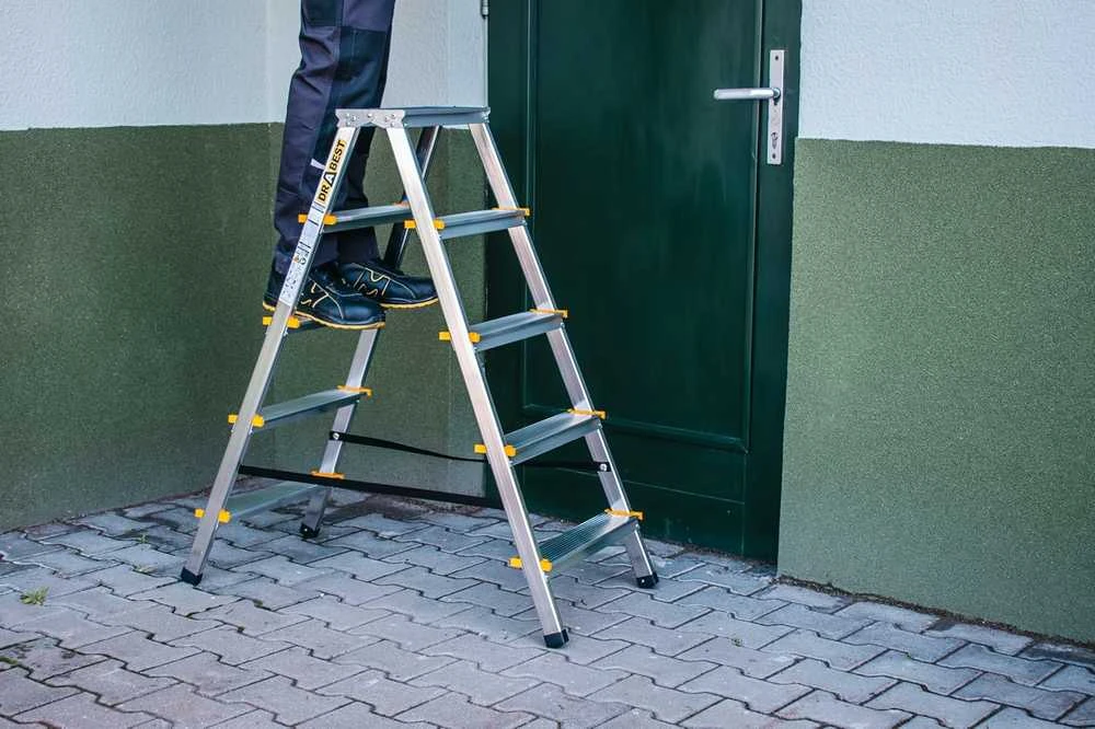 Dvipusės aliuminio kopėčios DRABEST DD5