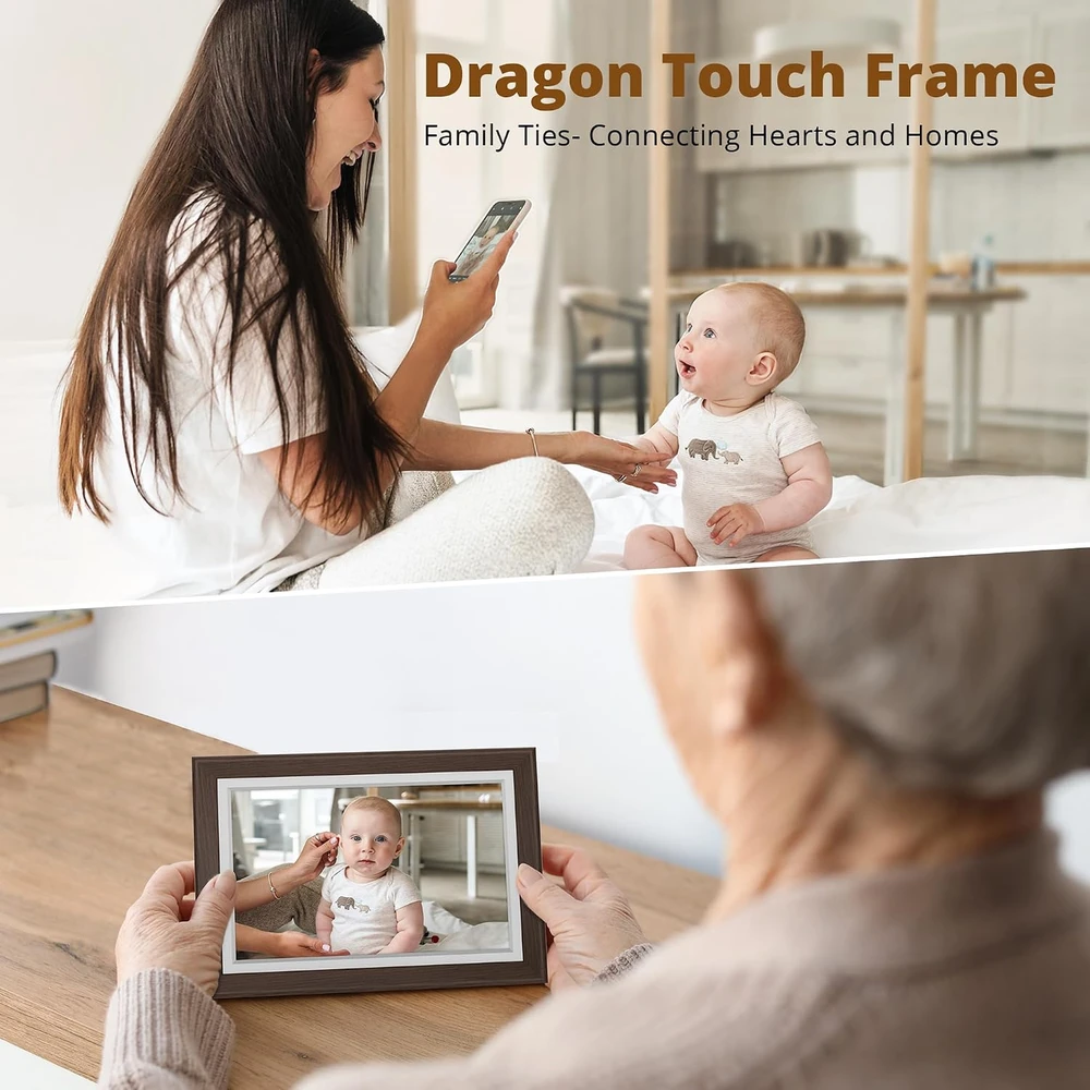 Dragon Touch skaitmeninis nuotraukų rėmelis, 10,1 col., 32 GB, IPS