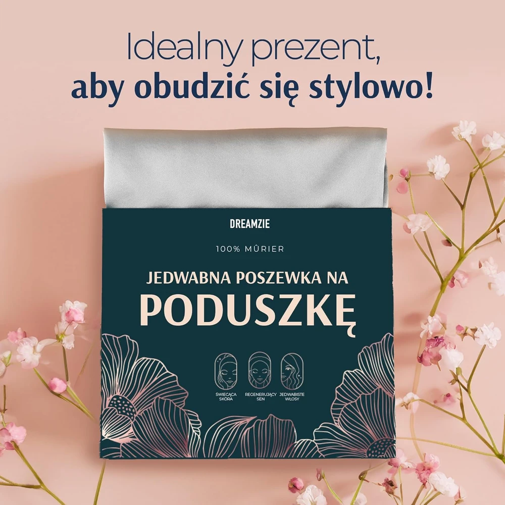 Dreamzie dvisluoksnė natūralaus šilkmedžio šilko pagalvės užvalkalas, 19 momme, Oeko-Tex sertifikuotas