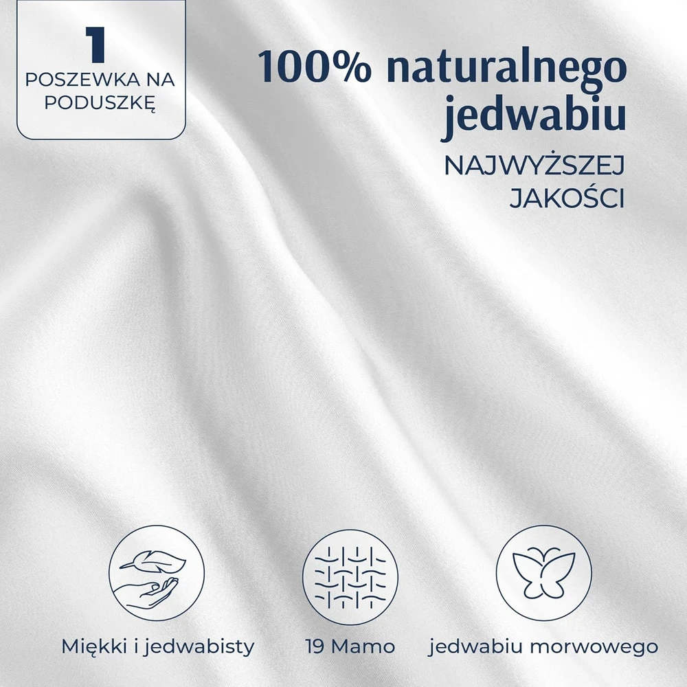 Dreamzie šilkinė pagalvės užvalkalas, 100% morinis šilkas, dvipusis, 19 momme, Oeko-Tex