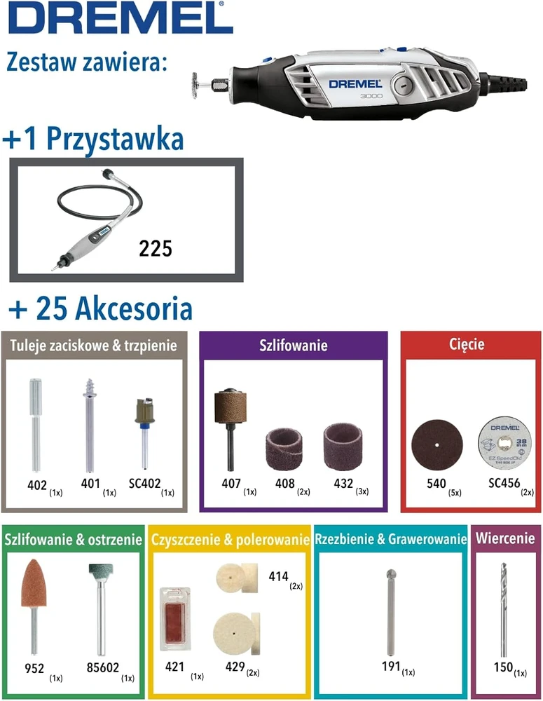 Dremel daugiafunkcinis įrankis 3000-1/25 EZ su 25 priedais