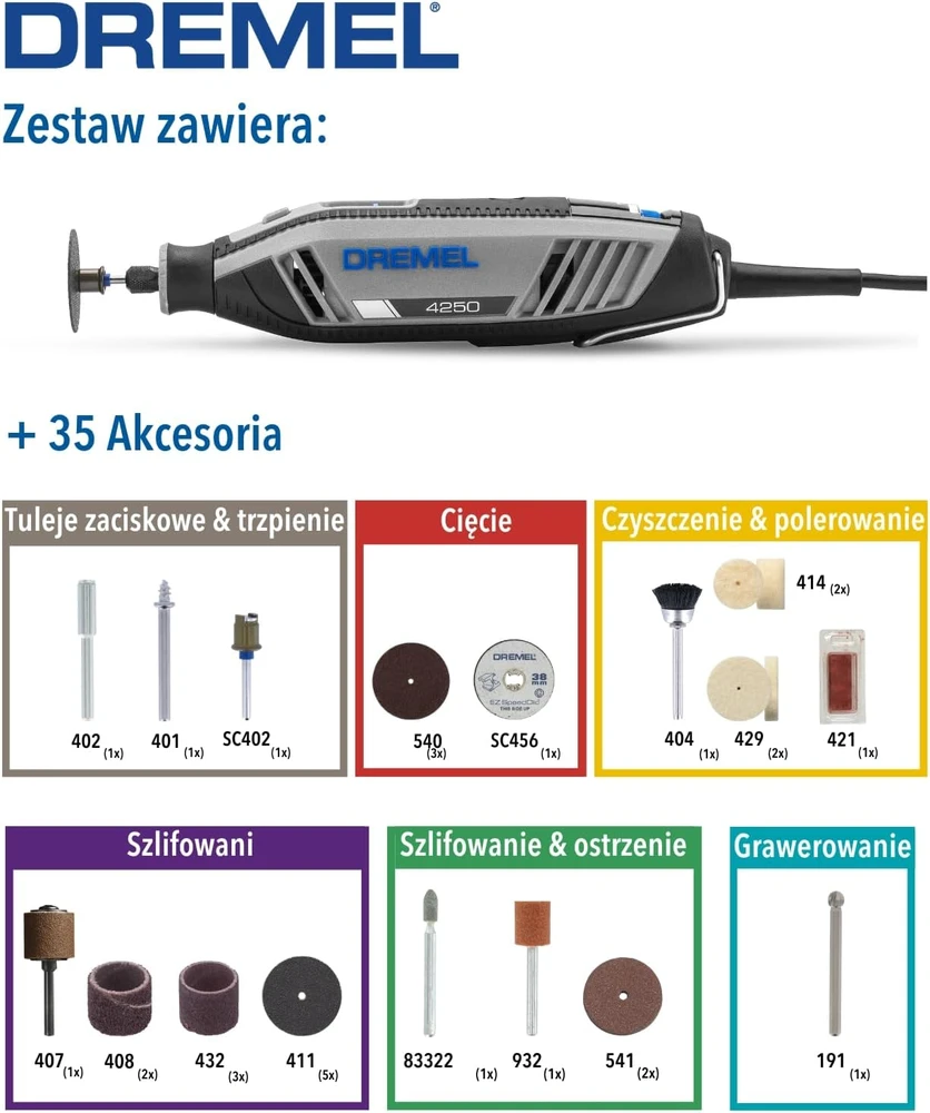 Dremel daugiafunkcinis įrankis 4250-35 su 35 priedais