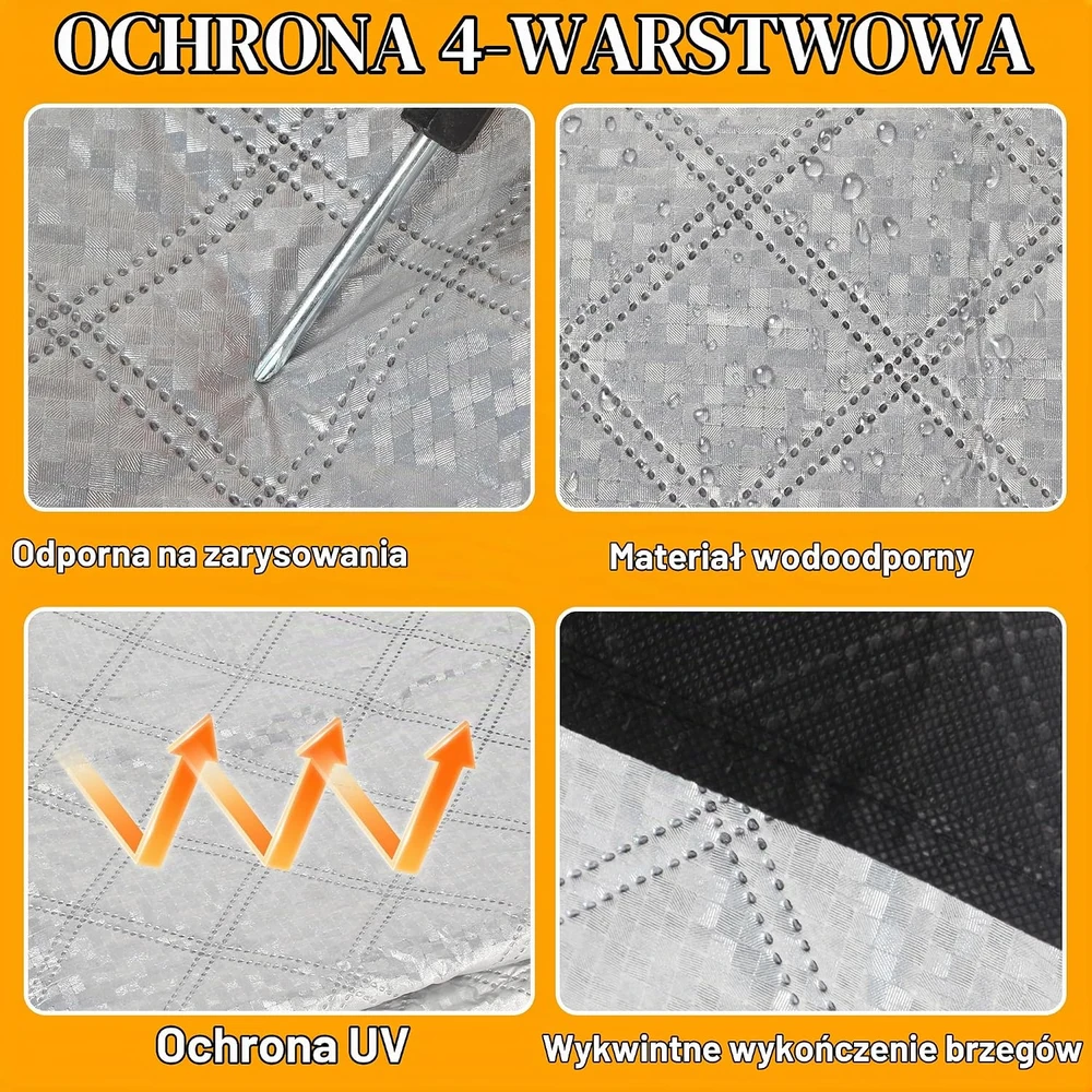 DUBUOZA automobilio priekinio stiklo apsauga nuo sniego ir šalčio 150 × 150 cm XR090