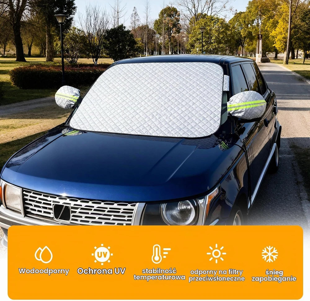 DUBUOZA automobilio priekinio stiklo apsauga nuo sniego ir šalčio 150 × 150 cm XR090