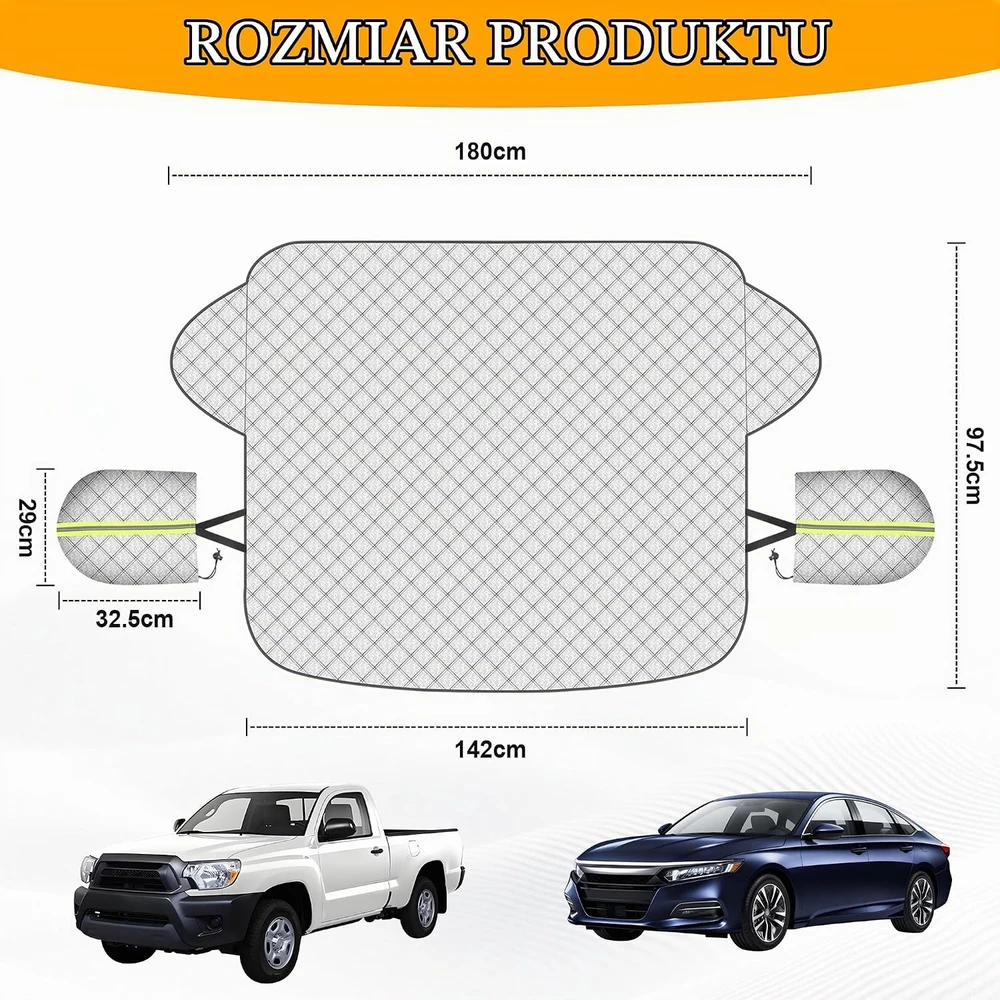 DUBUOZA automobilio priekinio stiklo apsauga nuo sniego ir šalčio 150 × 150 cm XR090