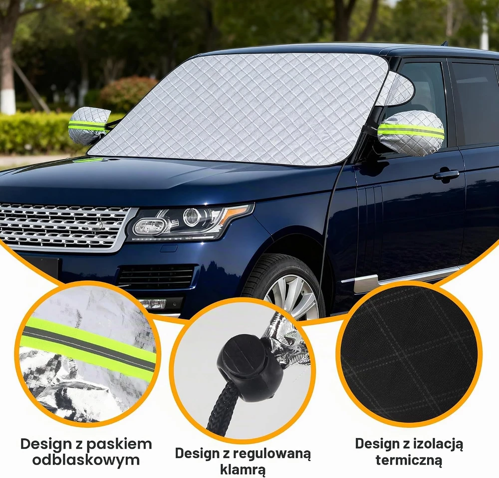 DUBUOZA automobilio priekinio stiklo apsauga nuo sniego ir šalčio 150 × 150 cm XR090