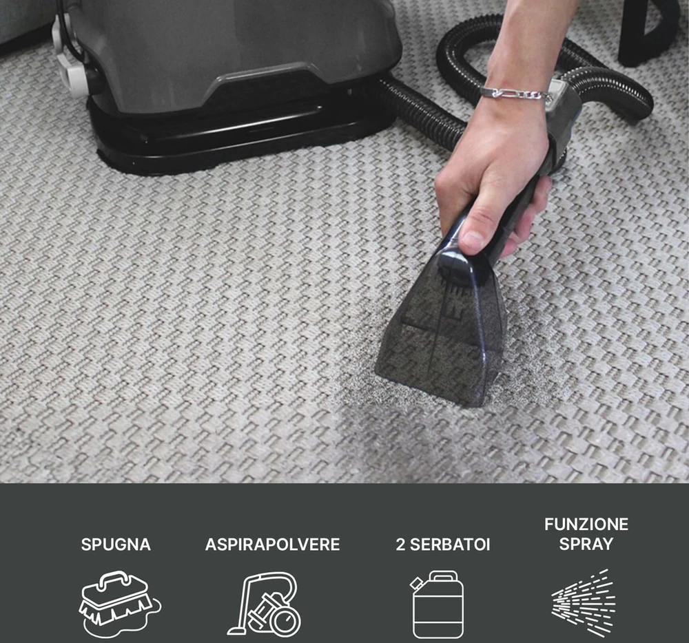 Dulkių siurblys Avilia kilimų ir apmušalų plovimo siurblys, 9 kPa, 1,1 l ir 500 ml talpos