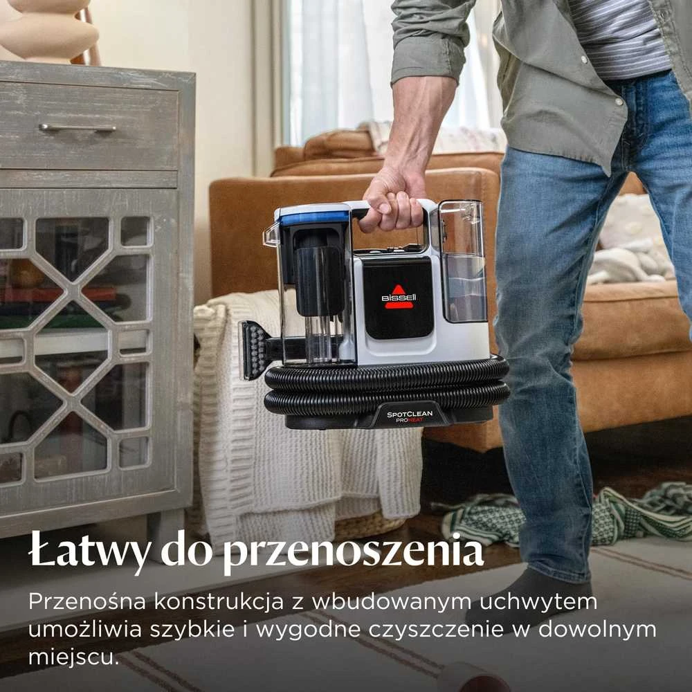 Dulkių siurblys BISSELL kompaktiškas giluminio valymo siurblys SpotClean ProHeat Advanced, 1125 W, kilimams ir apmušalams, 3924N
