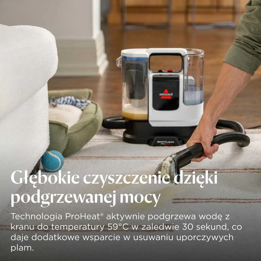 Dulkių siurblys BISSELL kompaktiškas giluminio valymo siurblys SpotClean ProHeat Advanced, 1125 W, kilimams ir apmušalams, 3924N