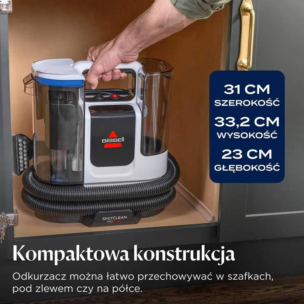 Dulkių siurblys BISSELL kompaktiškas giluminio valymo siurblys SpotClean ProHeat Advanced, 1125 W, kilimams ir apmušalams, 3924N