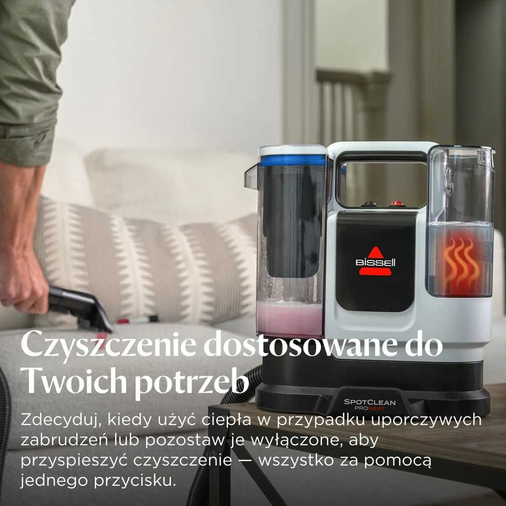 Dulkių siurblys BISSELL kompaktiškas giluminio valymo siurblys SpotClean ProHeat Advanced, 1125 W, kilimams ir apmušalams, 3924N