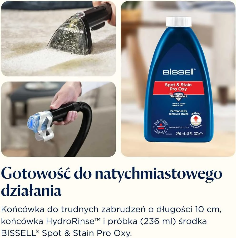 Dulkių siurblys BISSELL kompaktiškas giluminio valymo siurblys SpotClean ProHeat Advanced, 1125 W, kilimams ir apmušalams, 3924N