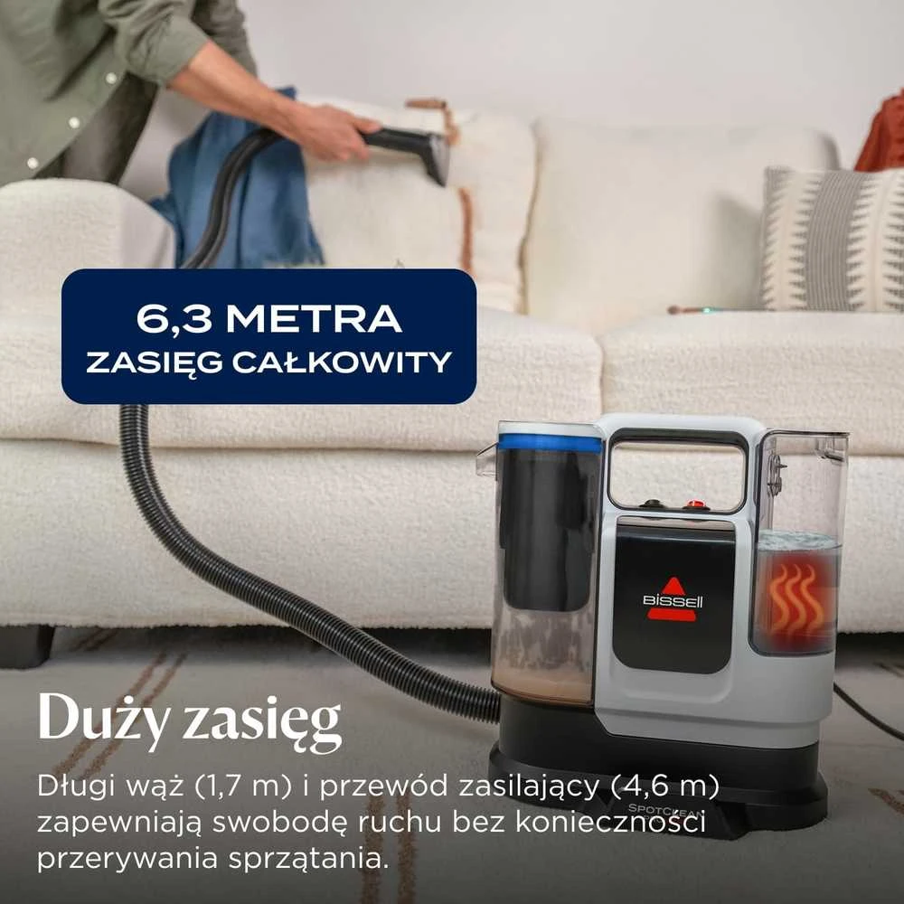 Dulkių siurblys BISSELL kompaktiškas giluminio valymo siurblys SpotClean ProHeat Advanced, 1125 W, kilimams ir apmušalams, 3924N