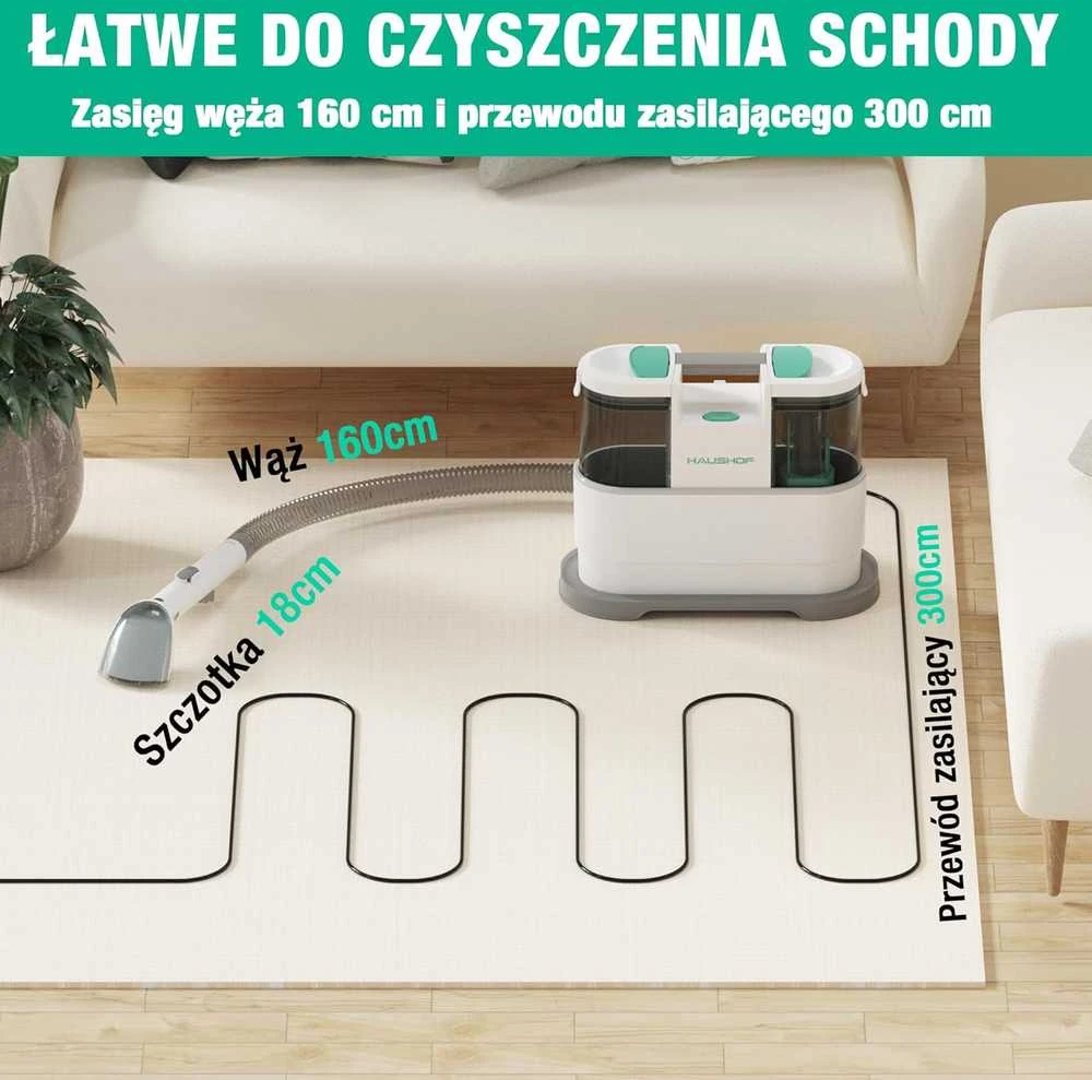Dulkių siurblys HAUSHOF kilimų ir apmušalų valymo įrenginys StainZapper Pro, 450 W, 1.5 l talpa