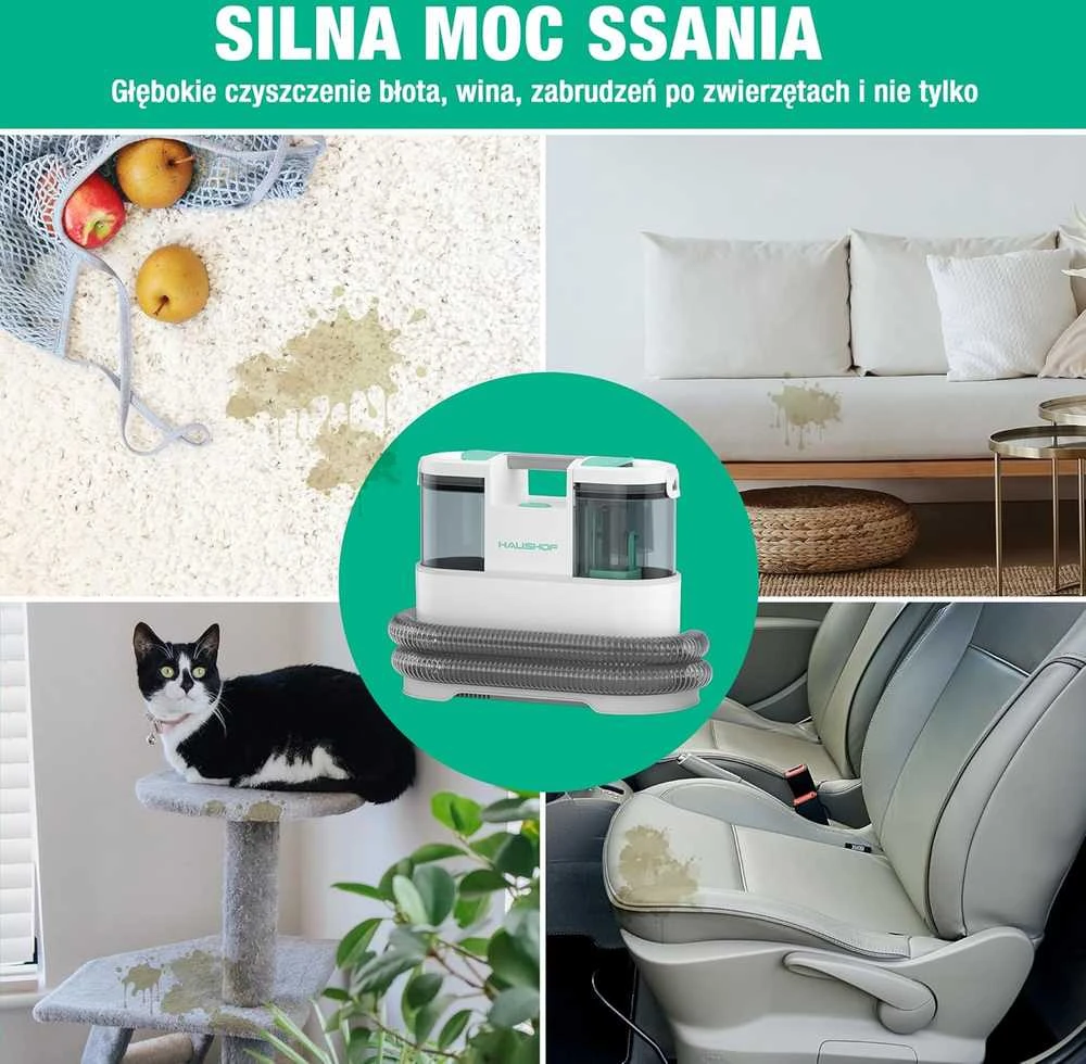 Dulkių siurblys HAUSHOF kilimų ir apmušalų valymo įrenginys StainZapper Pro, 450 W, 1.5 l talpa