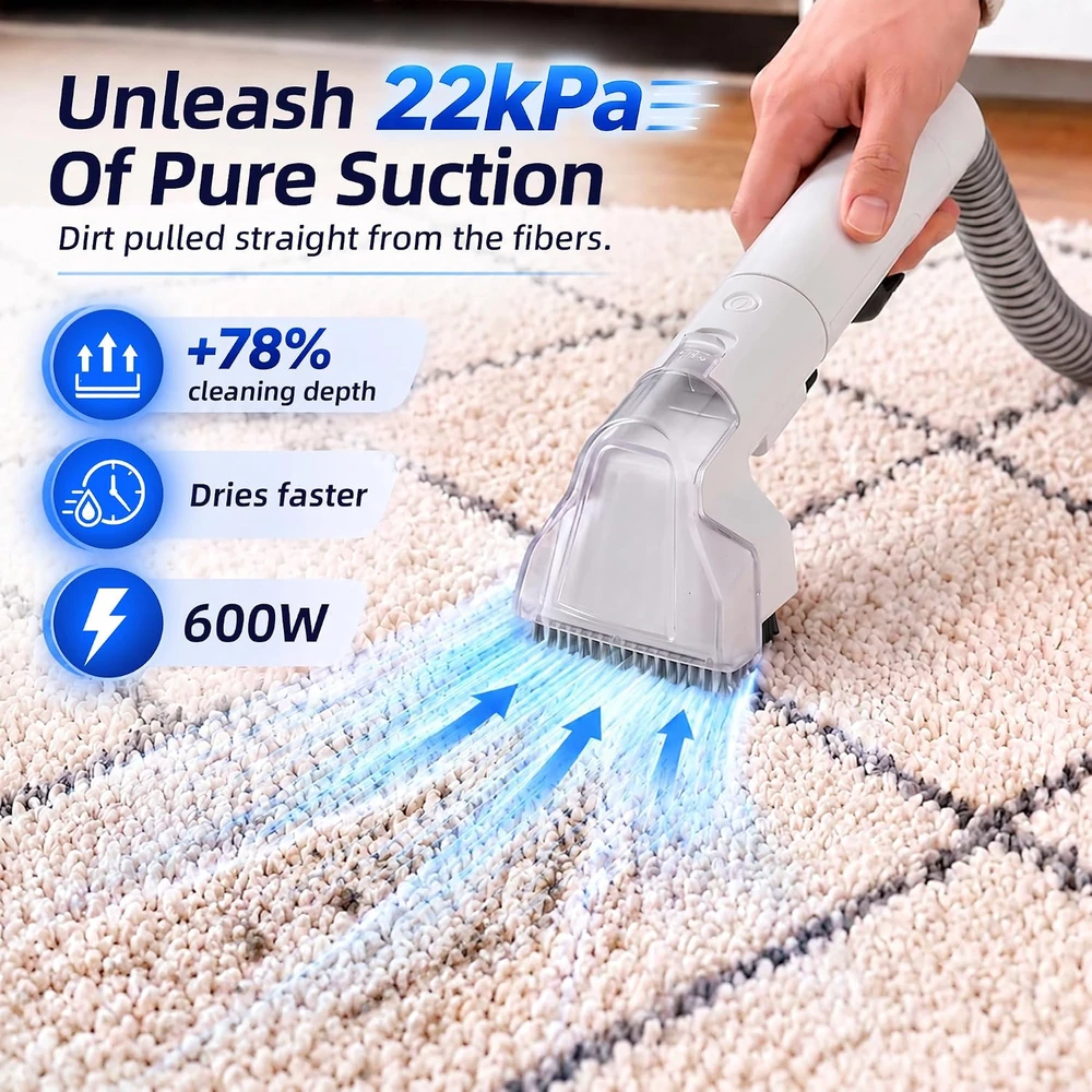 Dulkių siurblys ICARE kilimų ir apmušalų valymo įrenginys 600 W, 15 kPa, W07C-2