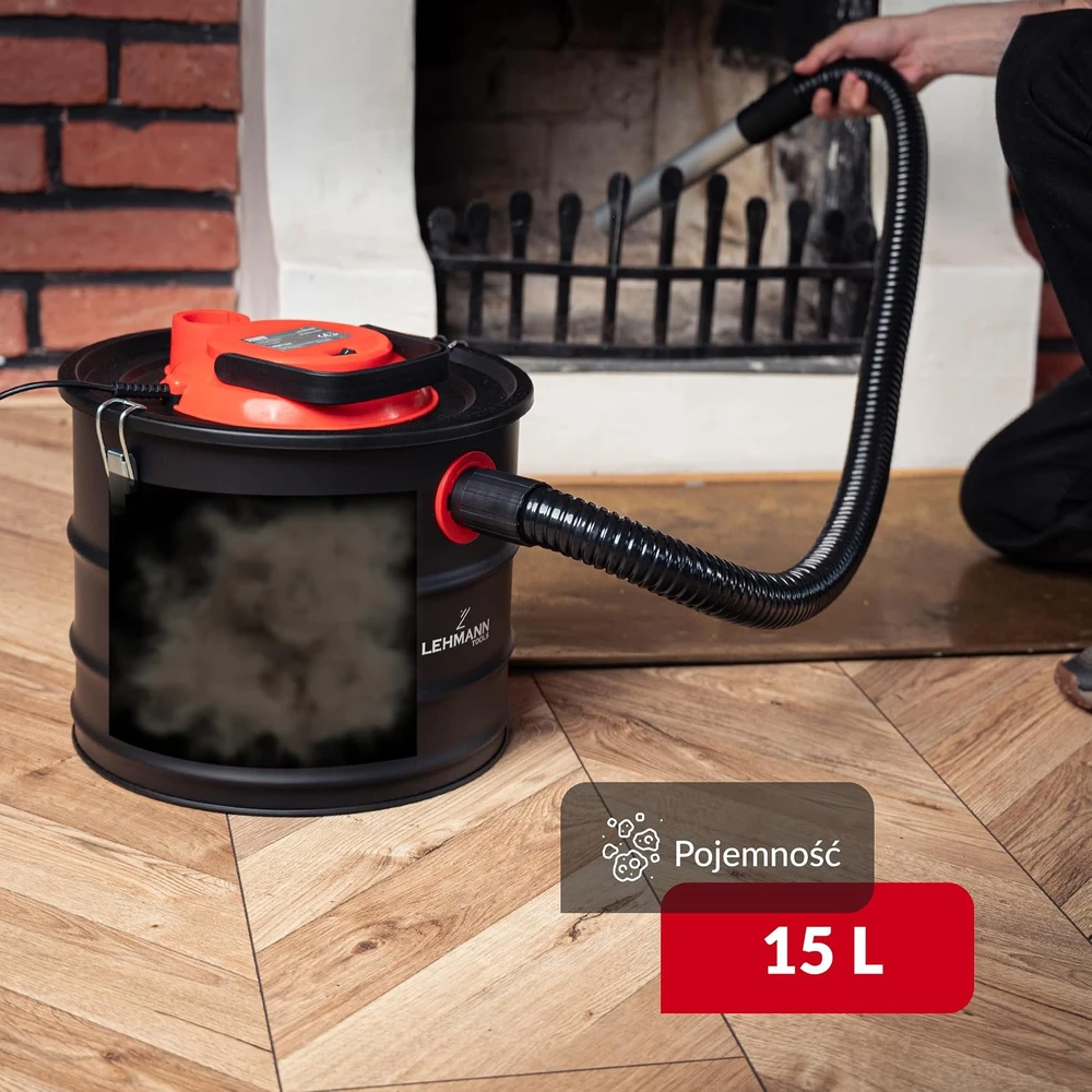 Dulkių siurblys LEHMANN pelenų siurblys 15 l, 800 W su HEPA filtru ir pūtimo funkcija LTOAV-0815
