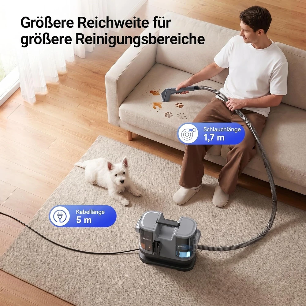 Dulkių siurblys Lubluelu kilimų ir apmušalų plaunamasis siurblys 600 W, 22 kPa, Cleaner3G04