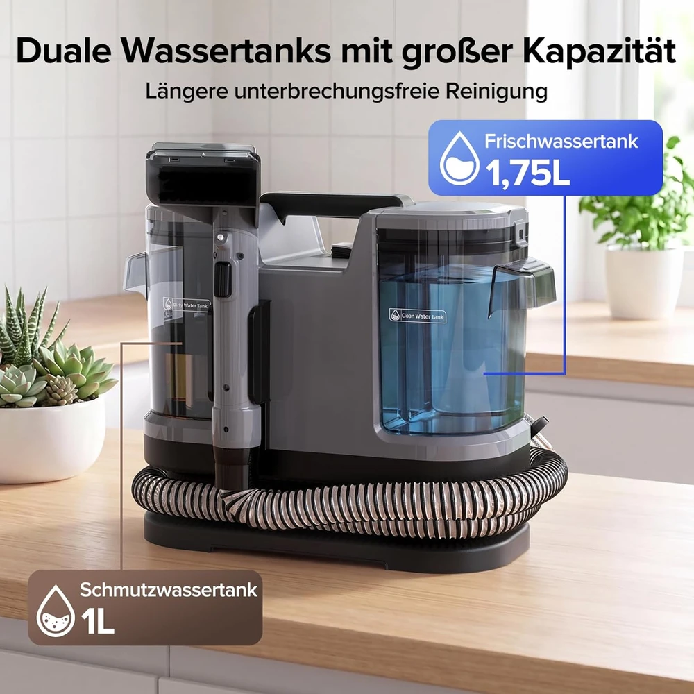 Dulkių siurblys Lubluelu kilimų ir apmušalų plaunamasis siurblys 600 W, 22 kPa, Cleaner3G04