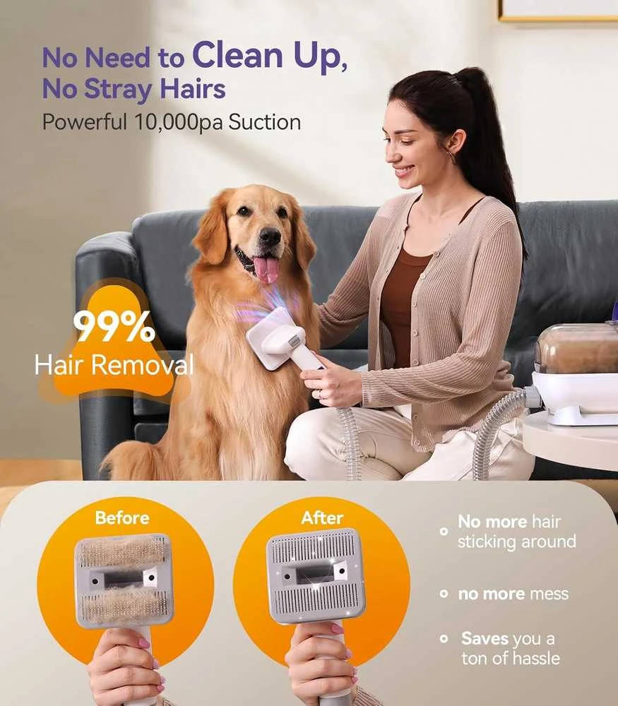 Dulkių siurblys oneisall šepetys gyvūnų plaukams šalinti su siurbimu, 10 000 Pa galia, 1,5 l talpa, CW16018