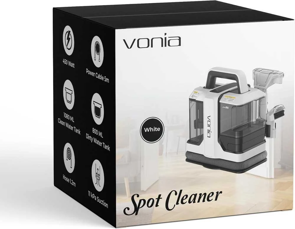Dulkių siurblys Vonia tekstilės valymo siurblys 450 W, 5 m laidas, 1,3 l bakelis, VON-TARIJ