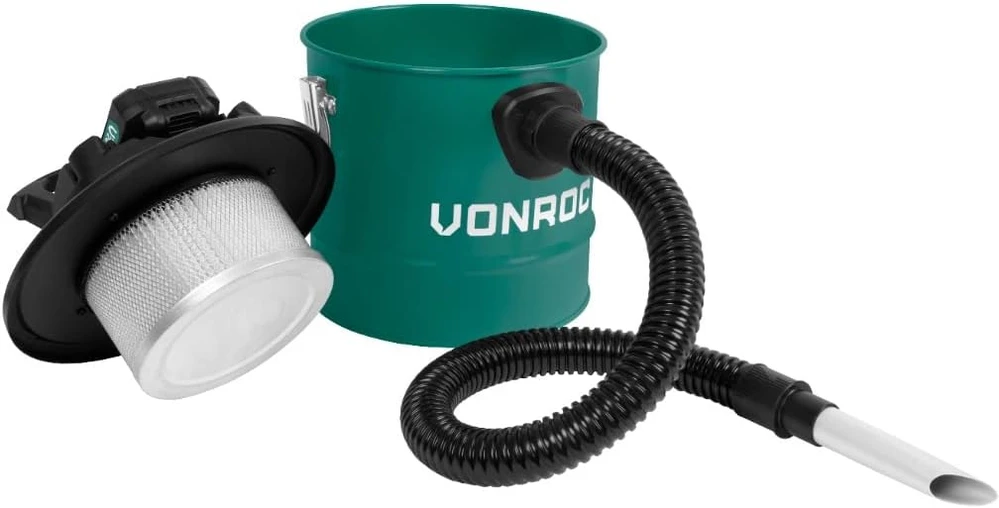 Dulkių siurblys VONROC belaidis pelenų siurblys 20 V, 12 l, HEPA filtras, pūtimo funkcija, S_VC507AC